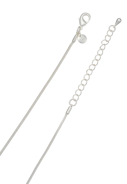 Leslii Lange Halskette Matt Oval Silber Schwarz Bis zu 55% Rabatt
