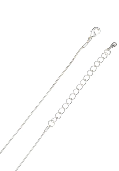 Leslii Lange Kette Tropfen in Silber Weiß Riesige Rabatte