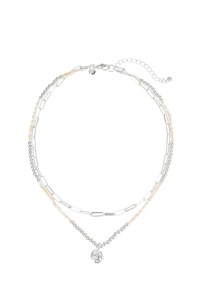 Leslii Kurze Kette Layering Glasperlen Beige Rabatte dieses Monats