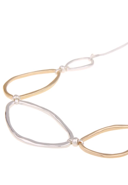 Leslii Kurze Halskette Bicolor Collier Silber Gold Blitzverkäufe