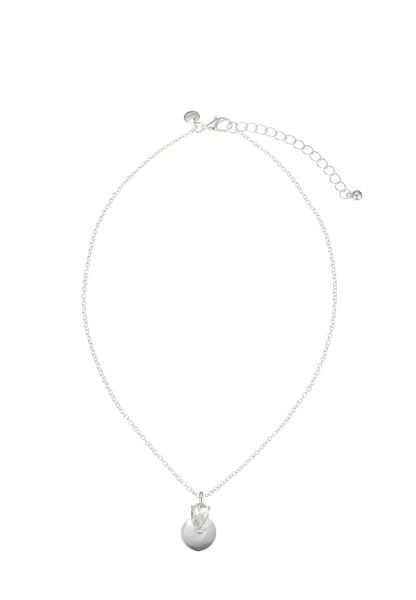 Leslii Kurze Kette Glasstein Anhänger Silber Sonderangebot