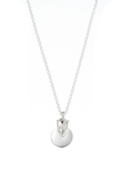Leslii Kurze Kette Glasstein Anhänger Silber Sonderangebot