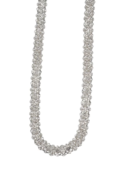 Leslii Kurze Halskette Glitzer Kristall in Silber Cyber Monday