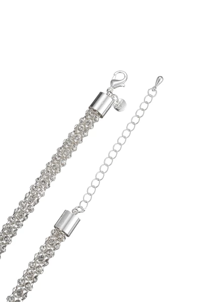 Leslii Kurze Halskette Glitzer Kristall in Silber Cyber Monday