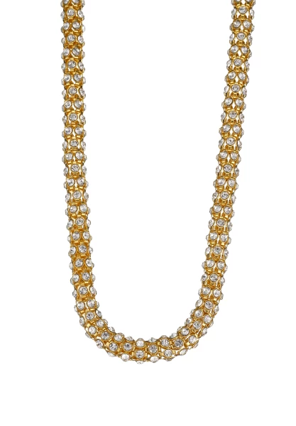 Leslii Kurze Halskette Glitzer Kristall in Gold Weihnachtsangebot