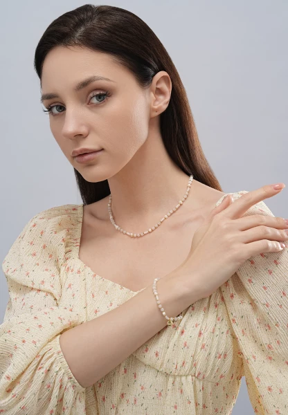 Leslii kurze Halskette Stainless Pearls in Weiß Heißer Verkauf