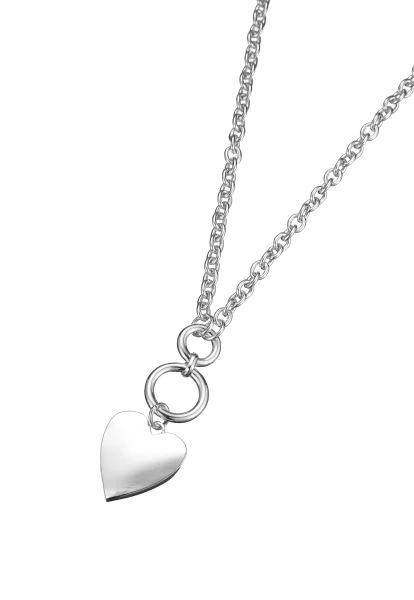 Leslii lange Halskette Heart Herz Silber Neueste Mode