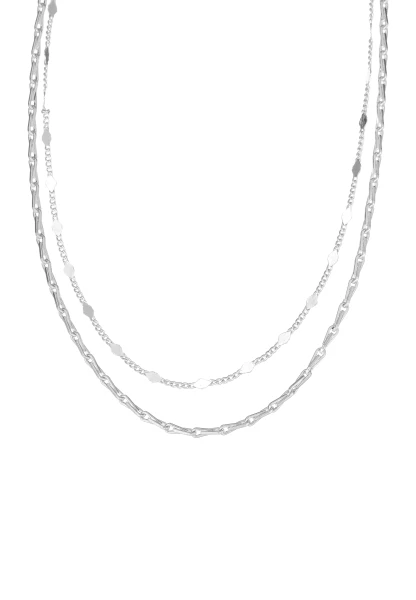 Leslii kurze Layering-Kette Recycled versilbert Exklusive Angebote