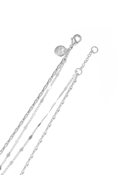 Leslii kurze Layering-Kette Recycled versilbert Exklusive Angebote