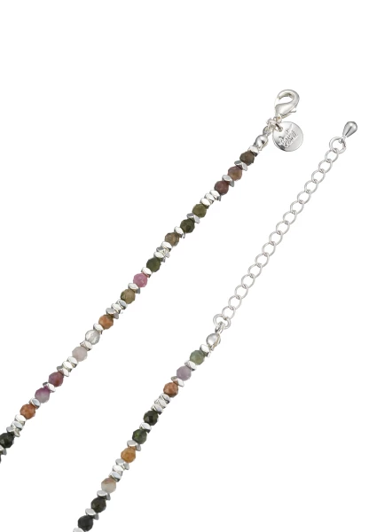 Leslii Kurze Halskette Steine Multi Silber Neuheiten