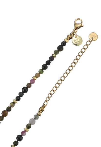 Leslii Kurze Halskette Kristall Herz-Kette 14k Gold Multi Bestseller