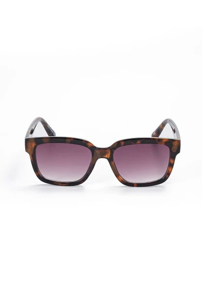 Leslii Sonnenbrille Damen Horn-Look braune Designerbrille Sunglasses Kunststoff Braun Kauf eins, bekomm eins gratis
