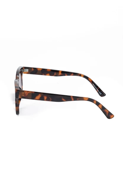 Leslii Sonnenbrille Damen Horn-Look braune Designerbrille Sunglasses Kunststoff Braun Kauf eins, bekomm eins gratis