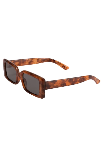 Leslii Sonnenbrille 90ies eckige Brille Damen Sunglasses Designerbrille in Braun Kostenlose Rückgabe