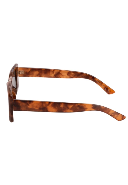 Leslii Sonnenbrille 90ies eckige Brille Damen Sunglasses Designerbrille in Braun Kostenlose Rückgabe