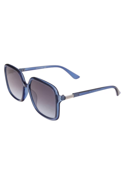Leslii Sonnenbrille Damen Square eckig blaue Designerbrille Sunglasses Kunststoff Metall Blau Neueste Stile