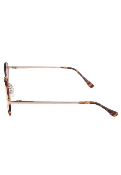 Leslii Sonnenbrille Damen braune Boho-Brille Muster Designerbrille Sunglasses Metall Gold Braun Bis zu 50% Rabatt
