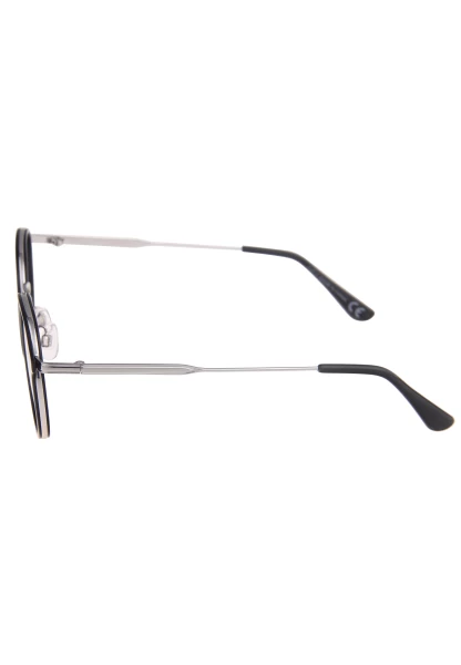 Leslii Sonnenbrille Damen Small schwarze Sonnenbrille Designerbrille Sunglasses Metall Schwarz Silbe Bis zu 65% Rabatt