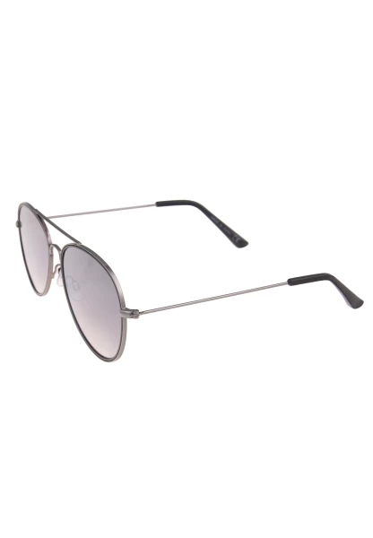 Leslii Sonnenbrille Damen Piloten-Brille Doppelsteg Designerbrille Sunglasses Metall Schwarz Silber Riesige Rabatte