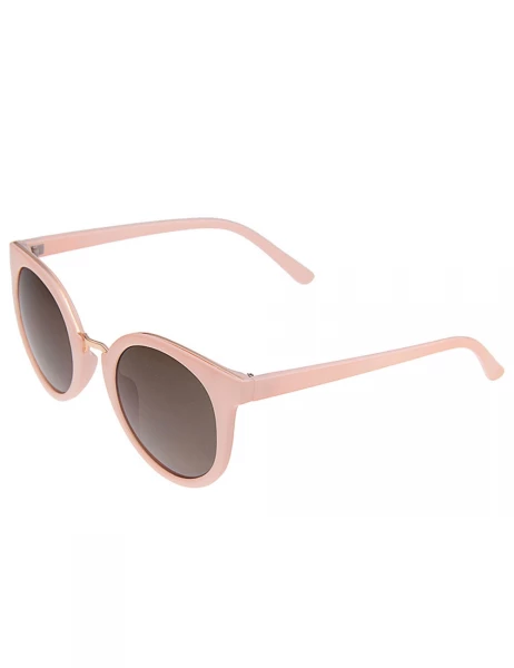 Leslii Sonnenbrille Damen Classic-Look Designerbrille Sunglasses Rosa Kunststoff Black Friday Preise