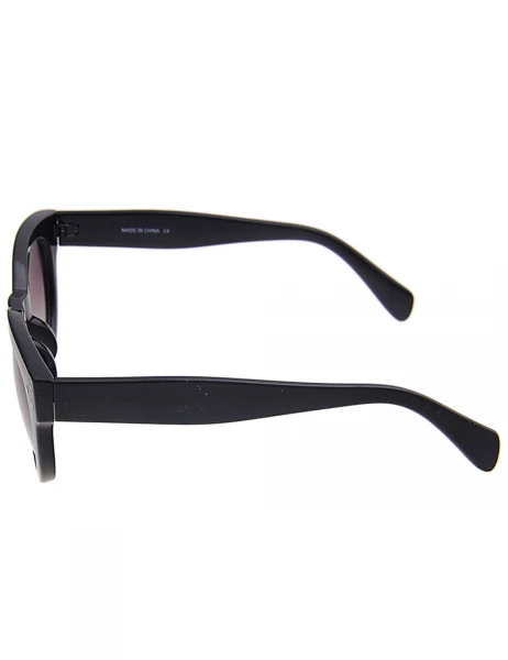 Leslii Sonnenbrille Damen Modern Classic-Look schwarze Designerbrille Sunglasses Schwarz Outlet