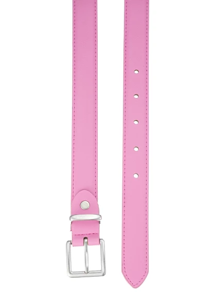 Leslii schmaler Gürtel Leder/PU | Pink Verkauf