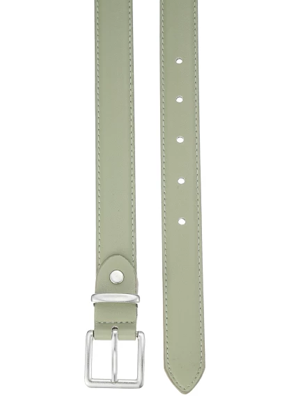 Leslii schmaler Gürtel Leder/PU | Grün Angebote