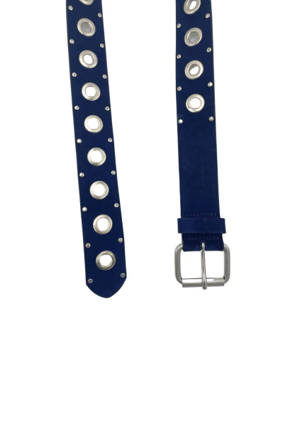 Leslii echter Ledergürtel mit Ösen blau Flash Sale