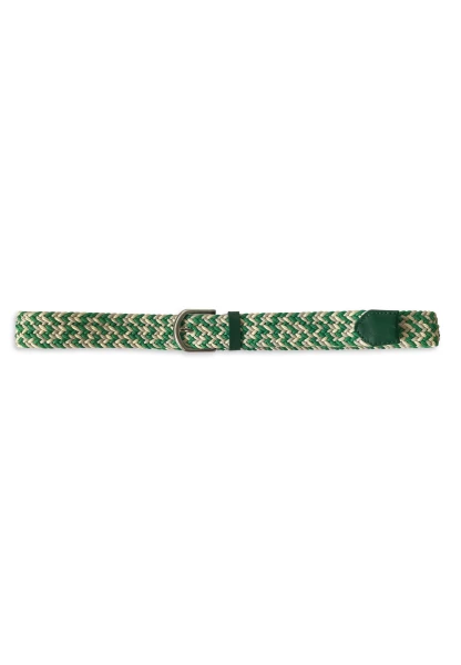 -50% SALE Leslii Stretchgürtel Damen Gürtel Leder-Gürtel Flechtgürtel Grün Creme Preisnachlass