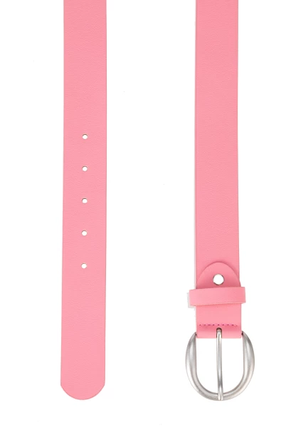 Leslii Damen-Gürtel Basic Uni einfarbig rosa Gürtel Breite 3,5cm Dornschließe Silber Pink Osterangebot