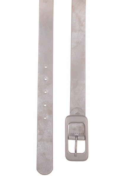 Leslii Damen-Gürtel Basic Statement-Schließe silberfarbener Gürtel Uni Breite 3cm Silber Metallic Heißer Verkauf