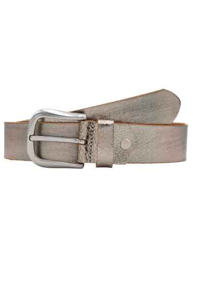 Leslii Gürtel echter Ledergürtel used look Metallic grau Gun Metal Zeitlich begrenztes Angebot