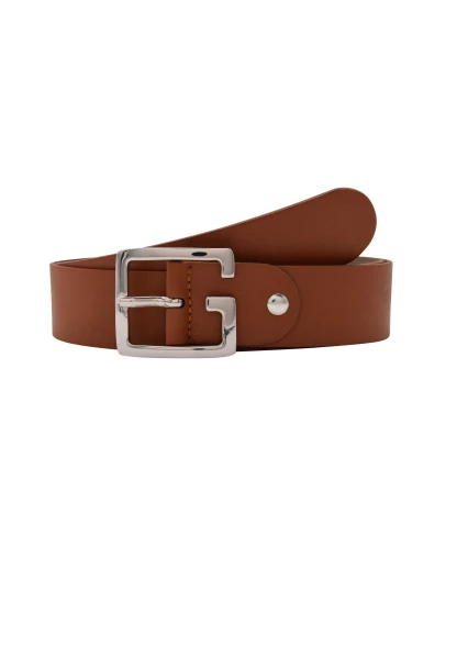 Leslii Premium Gürtel echter Leder-Gürtel brauner Gürtel Breite 4cm Kalbs-Nappaleder Narbung Cognac Neuheiten