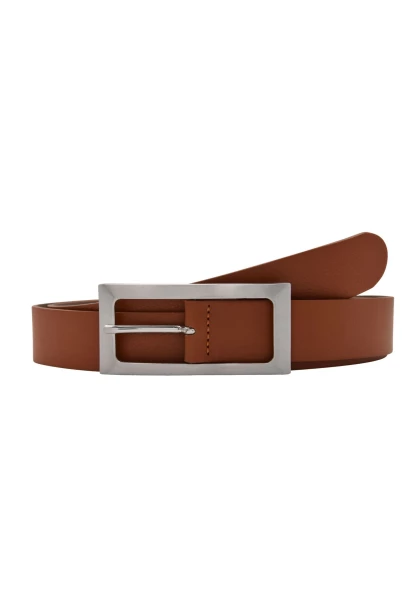Leslii Premium Gürtel echter Leder-Gürtel brauner Gürtel Breite 3cm Kalbs-Nappaleder Narbung Cognac Nur für heute