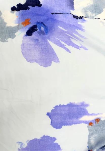 Leslii Schal Blumen Muster in Blau Schwarz Outlet