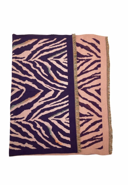 Leslii Schal mit Zebra-Muster Lila Blitzverkäufe