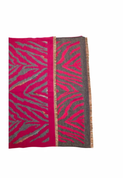 Leslii Schal mit Zebra-Muster Pink Kostenloser Versand