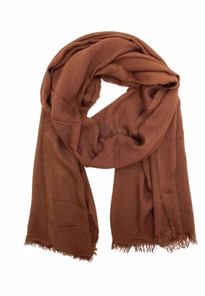 Leslii Schal Uni Viskose Bambus Cognac Braun Cyber Monday