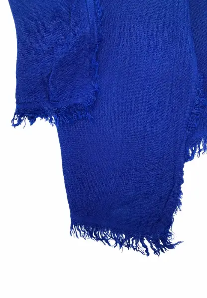 Leslii Schal Uni Viskose Bambus Natur-Schal nachhaltig Bamboo Indoor Schal Electric Blue Weihnachtsangebot