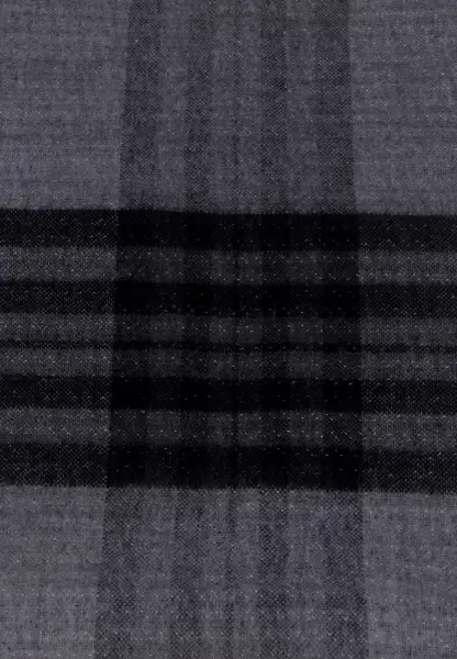 -50% SALE Leslii Schal Muster-Mix gemusterter Streifen-Muster Fransen-Schal kariert in Schwarz Letzte 2 Tage
