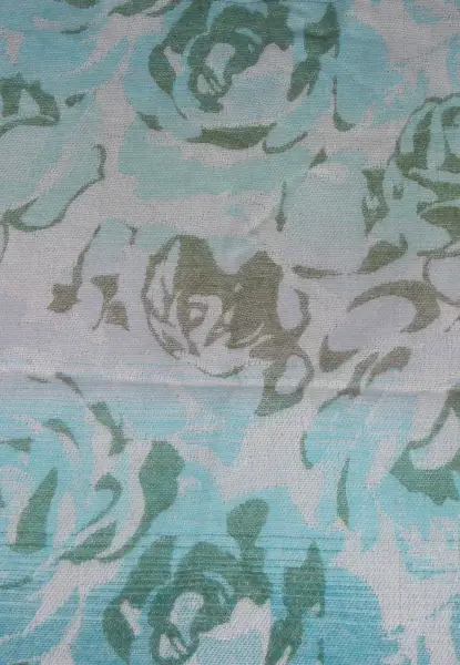 -50% SALE Leslii Schal Blumen-Muster Rosen gemusterter Fransen-Schal Muster-Schal in Grün Mint Vierteljährliche Förderung