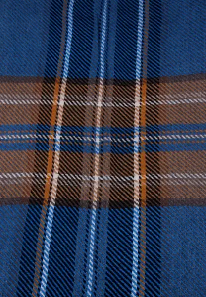 -50% SALE Leslii Schal Streifen-Muster blauer Schal Fransen-Schal gemustert in Blau Schwarz Riesige Rabatte