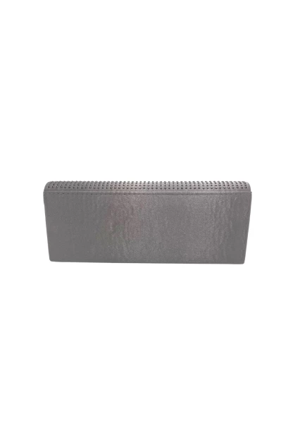 Leslii Clutch Handtasche Glitzer Steinchen in Grau Kostenloser Versand