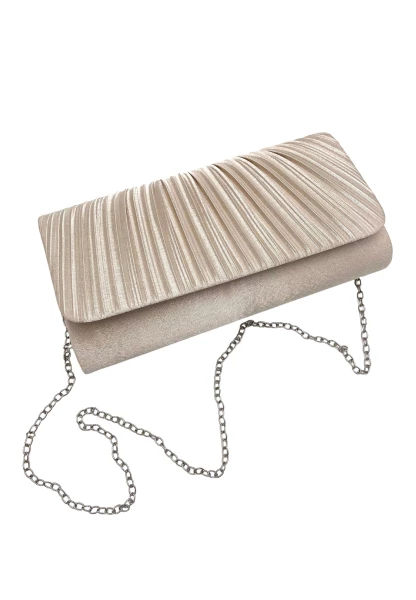 Leslii Clutch Handtasche Elegant in Creme Weiß Günstig kaufen