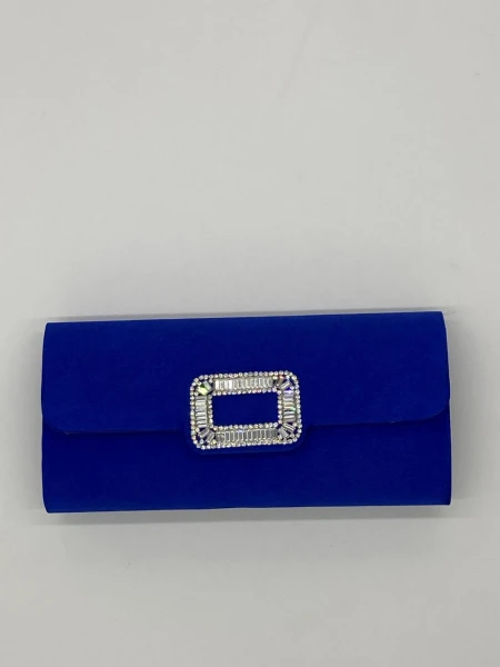 Leslii Clutch Handtasche Glitzer Schnalle Blau Osterangebot