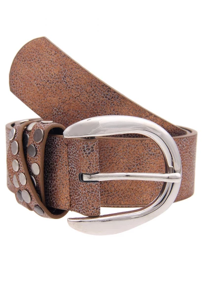 -50% SALE Leslii Damen-Gürtel Single Rivet Polyurethan Breite 3,8cm 500510614 Top Angebot