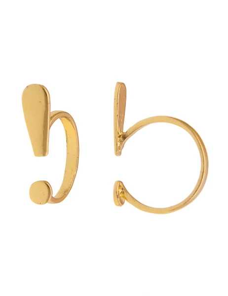 -50% SALE Leslii Damenring Simple Look aus Metalllegierung Größe 17mm 18mm oder 19mm in Gold Im Verkauf