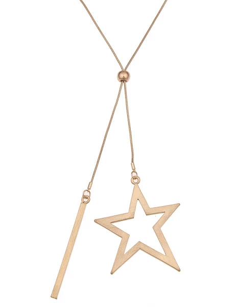 -50% SALE Leslii Lange Halskette Sternen Stab in Gold Online