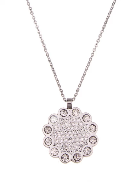 -50% SALE Leslii Premium Quality Damen-Kette Lange Halskette Glitzer Look aus Edelstahl Schlussverkauf