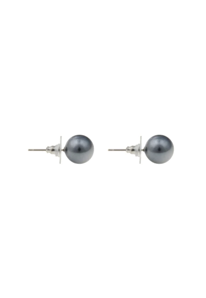 Leslii Damen-Ohrringe Classic Perlen-Ohrringe graue Perlen-Stecker 12mm Ohrstecker in Grau Black Friday Preise